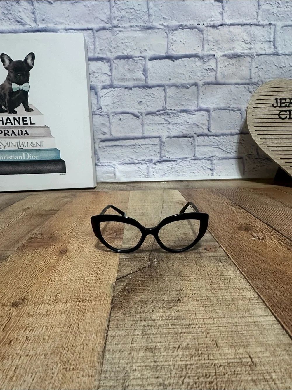 TIFFANY & Co. Eyeglasses TF 4170 Black Frames & Gold T Logos No Lenses. Cat eye